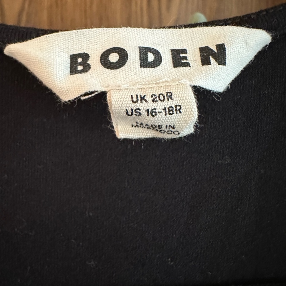 Boden Column Jersey Maxi Dress Black Elegant Size 16 - Picture 8 of 8